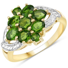 将图片加载到图库查看器,1.26 Carat Genuine Chrome Diopside .925 Sterling Silver Ring