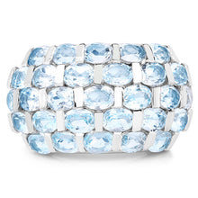 Load image into Gallery viewer, 5.51 Carat Genuine Blue Topaz .925 Sterling Silver Ring