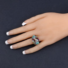 将图片加载到图库查看器,4.03 Carat Genuine Multi Stones .925 Sterling Silver Ring