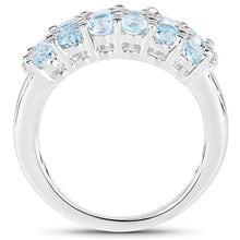Load image into Gallery viewer, 2.29 Carat Genuine Blue Topaz & White Topaz .925 Sterling Silver Ring