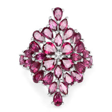 Load image into Gallery viewer, 7.52 Carat Genuine Rhodolite .925 Sterling Silver Ring