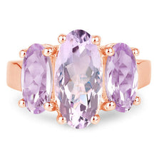 Load image into Gallery viewer, 5.44 Carat Genuine Pink Amethyst .925 Sterling Silver Ring