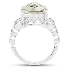 Load image into Gallery viewer, 6.74 Carat Genuine Green Amethyst .925 Sterling Silver Ring