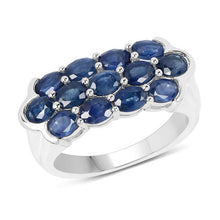 Load image into Gallery viewer, 2.60 Carat Genuine Blue Sapphire .925 Sterling Silver Ring