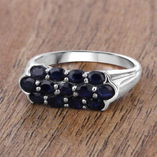 Load image into Gallery viewer, 2.60 Carat Genuine Blue Sapphire .925 Sterling Silver Ring