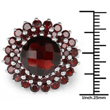 Load image into Gallery viewer, 9.90 Carat Genuine Garnet .925 Sterling Silver Ring