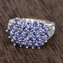 将图片加载到图库查看器,2.03 Carat Genuine Tanzanite .925 Sterling Silver Ring