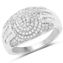 Load image into Gallery viewer, 1.15 Carat Genuine White Diamond .925 Sterling Silver Ring