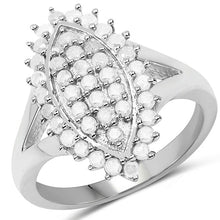 Load image into Gallery viewer, 0.62 Carat Genuine White Diamond .925 Sterling Silver Ring