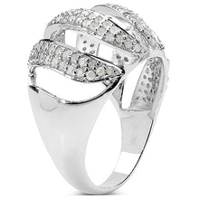 将图片加载到图库查看器,0.98 Carat Genuine White Diamond .925 Sterling Silver Ring