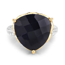 Load image into Gallery viewer, 8.39 Carat Dyed Sapphire and White Topaz .925 Sterling Silver Ring