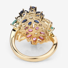 Load image into Gallery viewer, 3.65 Carat Genuine Multi Stones .925 Sterling Silver Ring