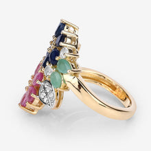 Load image into Gallery viewer, 3.65 Carat Genuine Multi Stones .925 Sterling Silver Ring