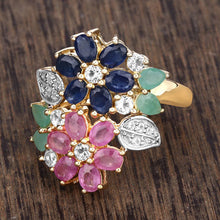 Load image into Gallery viewer, 3.65 Carat Genuine Multi Stones .925 Sterling Silver Ring