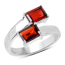 Load image into Gallery viewer, 2.40 Carat Genuine Garnet .925 Sterling Silver Ring