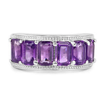 Load image into Gallery viewer, 3.30 Carat Genuine Amethyst .925 Sterling Silver Ring