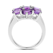 Load image into Gallery viewer, 3.01 Carat Genuine Amethyst .925 Sterling Silver Ring