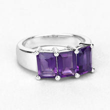 Load image into Gallery viewer, 2.85 Carat Genuine Amethyst .925 Sterling Silver Ring