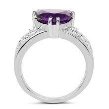 Load image into Gallery viewer, 2.71 Carat Genuine Amethyst and White Topaz .925 Sterling Silver Ring