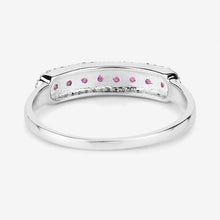 Load image into Gallery viewer, 0.47 Carat Genuine Ruby and White Diamond 14K White Gold Ring