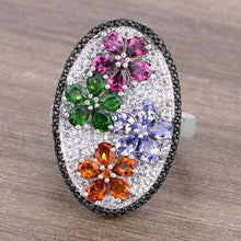 将图片加载到图库查看器,5.01 Carat Genuine Multi Stones .925 Sterling Silver Ring