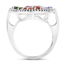 将图片加载到图库查看器,5.01 Carat Genuine Multi Stones .925 Sterling Silver Ring