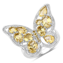 Load image into Gallery viewer, 4.43 Carat Genuine Citrine .925 Sterling Silver Ring