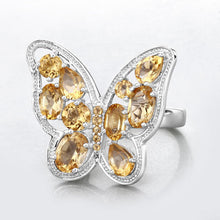Load image into Gallery viewer, 4.43 Carat Genuine Citrine .925 Sterling Silver Ring