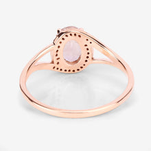 Load image into Gallery viewer, 0.78 Carat Genuine Morganite and White Diamond 14K Rose Gold Ring