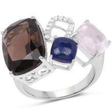 Load image into Gallery viewer, 7.51 Carat Genuine Multi Stone .925 Sterling Silver Ring