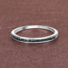Load image into Gallery viewer, 0.20 Carat Genuine Blue Diamond .925 Sterling Silver Ring