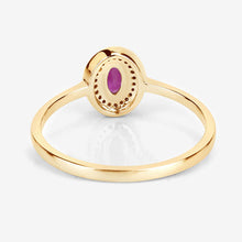 Load image into Gallery viewer, 0.33 Carat Genuine Ruby and White Diamond 14K Yellow Gold Ring