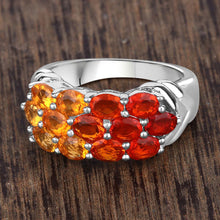 Load image into Gallery viewer, 1.56 Carat Genuine Fire Opal .925 Sterling Silver Ring