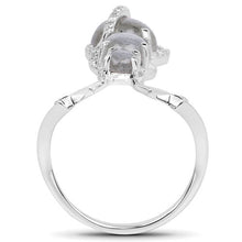 Load image into Gallery viewer, 2.79 Carat Genuine Labradorite And White Topaz .925 Sterling Silver Ring