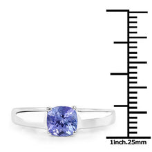 将图片加载到图库查看器,1.05 Carat Genuine Tanzanite .925 Sterling Silver ring