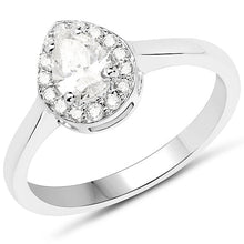 Load image into Gallery viewer, 14K White Gold 0.64 Carat Genuine White Diamond Ring