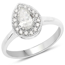 Load image into Gallery viewer, 14K White Gold 0.70 Carat Genuine White Diamond Ring
