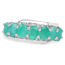 Load image into Gallery viewer, 1.64 Carat Genuine Emerald Sterling Silver Ring