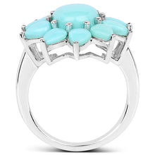 将图片加载到图库查看器,5.20 Carat Genuine Turquoise .925 Sterling Silver Ring