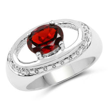 Load image into Gallery viewer, 2.50 Carat Genuine Garnet .925 Sterling Silver Ring