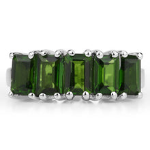 Load image into Gallery viewer, 3.25 Carat Genuine Chrome Diopside .925 Sterling Silver Ring