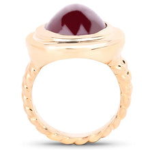 Load image into Gallery viewer, 14K Rose Gold Plated 17.60 Carat Genuine Glass Filled Ruby .925 Sterling Silver Ring