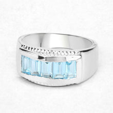 Load image into Gallery viewer, 1.75 Carat Genuine Blue Topaz .925 Sterling Silver Ring