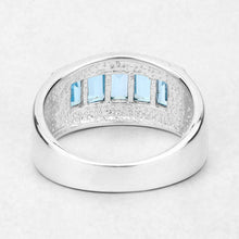 Load image into Gallery viewer, 1.75 Carat Genuine Blue Topaz .925 Sterling Silver Ring