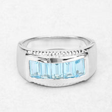 Load image into Gallery viewer, 1.75 Carat Genuine Blue Topaz .925 Sterling Silver Ring
