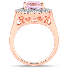 Load image into Gallery viewer, 5.48 Carat Genuine Kunzite and White Topaz .925 Sterling Silver Ring