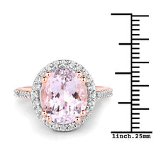 Load image into Gallery viewer, 6.94 Carat Genuine Kunzite and White Topaz .925 Sterling Silver Ring