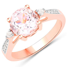 Load image into Gallery viewer, 2.73 Carat Genuine Kunzite and White Topaz .925 Sterling Silver Ring