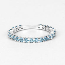Load image into Gallery viewer, 0.94 Carat Genuine Swiss Blue Topaz .925 Sterling Silver Ring