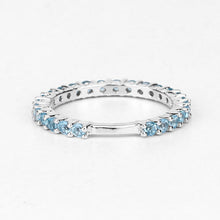 Load image into Gallery viewer, 0.94 Carat Genuine Swiss Blue Topaz .925 Sterling Silver Ring